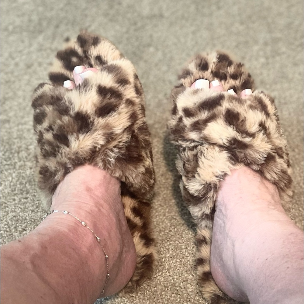 Torrid Brown Leopard Print Slippers